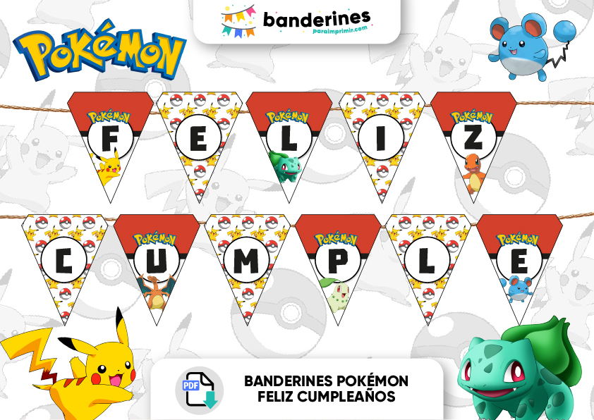 Banderines pokemon