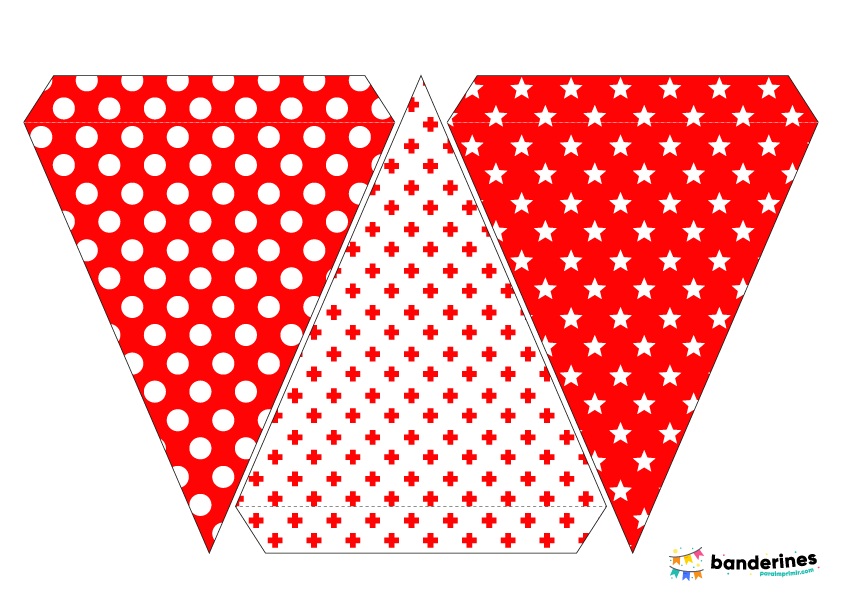 banderines color rojo