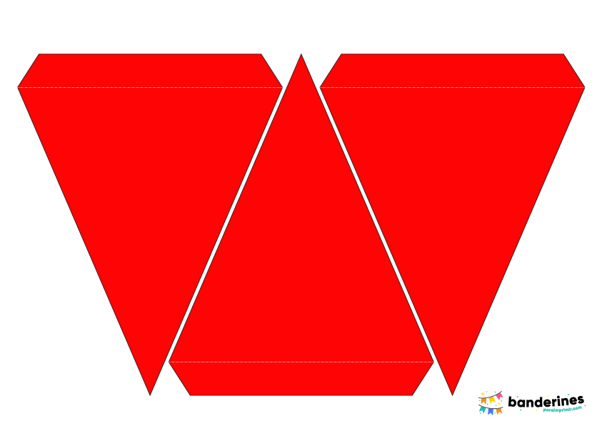 banderines rojo y blanco